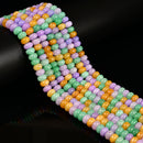 Colorful Dyed Jade Smooth Rondelle Beads Size 5x8mm 15.5'' Strand