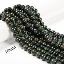 Natural Seraphinite Smooth Round Beads Size 6mm 8mm 10mm 15.5'' Strand
