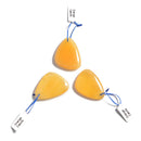 Yellow Orange Calcite Teardrop and Irregular Shape Pendant Size Approx 30x40mm