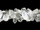 Natural Herkimer Diamond Quartz Center Drilled Size 10x18-15x25mm 15.5" Strand