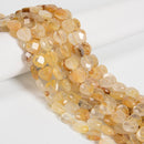 Natural Golden Healer Quartz Faceted Heart Shape Beads Size 12mm 15.5'' Strand