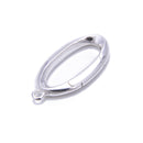 925 Sterling Silver Oval Shape Clasp Size 10x21mm 2 Pcs Per Bag