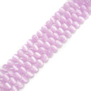 Pink Color Selenite Smooth Round Beads Size 6mm 8mm 10mm 15.5'' Strand
