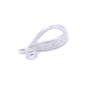 925 Sterling Silver Hook Clasp Size 12x19mm 2 Pcs Per Bag