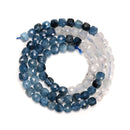 Gradient Natural Aquamarine Faceted Cube Beads Size 5mm 15.5'' Strand
