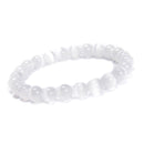 Selenite Smooth Round Beaded Bracelet Size 6mm 8mm 10mm 7.5'' Length 3 PCS/Set