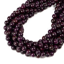 Natural Sugilite Smooth Round Beads Size 8mm 10mm 15.5" Strand