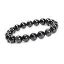 Rainbow Obsidian Smooth Round Beads Bracelet 6mm 8mm 10mm 7.5'' Length 3 PCS/Set