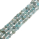 Natural Light Blue Apatite Pebble Nugget Beads Size 5-6mm x 8-12mm 15.5'' Strand