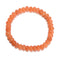 Orange Color Dyed Jade Smooth Rondelle Beaded Bracelet Size 5x8mm 7.5'' Length