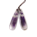Teeth Chevron Amethyst Teardrop Pendant Earrings Size 12x45mm Sold Per Pair