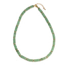 Green Aventurine Rondelle Size 2x6mm Beaded Necklace 17''-18.5"Length Adjustable