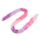 04-Multi-color Dyed Jade Smooth Round Beads Size 8mm 15.5'' Strand