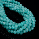 AAA Natural Green Amazonite Smooth Round Beads Size 6mm 8mm 15.5'' Strand