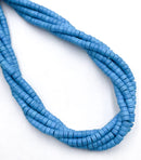 Dyed Howlite Turquoise Heishi Disc Shape Beads Size 3x5mm 15.5" Strand