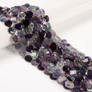 Natural Rainbow Fluorite Faceted Heart Beads Size 12mm 15.5'' Strand