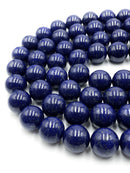 Genuine AAA Lapis Lazuli Smooth Round Beads Size 14mm 16mm 15.5" Strand