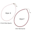2-3mm Faceted Dainty Beaded Choker Necklace 16''+2'' Extension Chain 2pcs/Bag