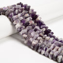 Teeth Chevron Amethyst Hard Cut Faceted Square Beads Size 8x12mm 15.5'' Strand