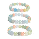 Natural Morganite Smooth Round Beaded Bracelet Size 10mm 7.5'' Length Sold by Piece