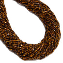 Natural Yellow Tiger Eye Faceted Rubik's Cube Beads Size 2mm 15.5'' Strand
