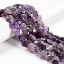 Teeth Chevron Amethyst Faceted Heart Shape Beads Size 14mm 15.5'' Strand