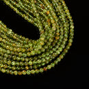 Natural Peridot Smooth Round Beads Size 4mm 15.5'' Strand