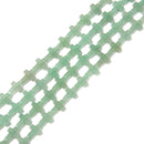 Natural Green Aventurine Cross Beads Size 10x14mm 12x20mm 15.5'' Strand