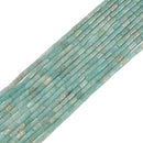 01 Mixed Gemstone Cylinder Tube Shape Beads Size 2x4mm 15'' Strand