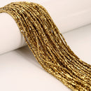Gray/Gold/Silver/Copper Color Hematite Smooth Dice Cube Beads 1x1mm 15.5'' Strd