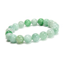 Multi-color Green Jade Smooth Round Beaded Bracelet 10mm 7.5'' Length 3 PCS/Set
