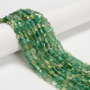 Green Agate Faceted Oval Beads Size 5x7mm 15.5'' Strand