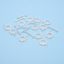 925 Sterling Silver OT Clasp Size 11x17mm 2 Sets Per Bag