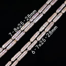 Natural White Fresh Water Pearl Ringed Long Stick Shape Beads 6-7x25-28mm 16"Str