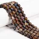 Natural Brown Pietersite Smooth Round Beads 6mm 8mm 10mm 15.5" Strand