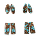 Bronzite Turquoise Pendant Earrings Size 20x50mm Sold Per Pair