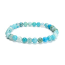 Natural Hemimorphite Smooth Round Beaded Bracelet 6mm 7.5'' Length 3 PCS/Set