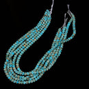 Light Blue Sea Sediment Jasper Heart Shape Beads Size 6mm 15.5'' Strand