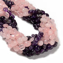 02-Natural Mixed Gemstone Pebble Nugget Beads Size 8x10mm 15.5'' Strand