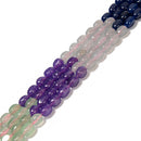 08-Multi-color Dyed Jade Pebble Nugget Beads Size 8x10mm 15.5'' Strand