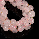 Natural Rose Quartz Full Oval Nugget Beads Size 10-12mm x 13-18mm 15.5'' Strand