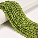 Natural Canadian Nephrite Jade Faceted Round Beads Size 2mm 3mm 15.5'' Strand