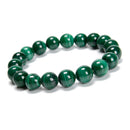 Natural Malachite Smooth Round Beaded Bracelet Size 10mm 7.5'' Length Sold by Piece