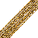 Gray Gold Rainbow Hematite Faceted Rice Shape Beads Size 3x5mm 15.5'' Strand