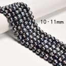 Real Genuine Peacock Fresh Water Pearl Potato Shape Beads 8-9mm 9-10mm 15'' Strd