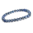 High Quality Kyanite Smooth Round Beaded Bracelet 6mm 7.5'' Length 3 PCS/Set