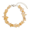 01-Mixed Gemstone Chips Bracelet Silver Plated Clasp Size 5-8mm 7''-8.5'' Length