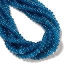 Apatite Color Dyed Jade Smooth Rondelle Beads Size 5x8mm 15.5'' Strand