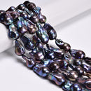 Peacock Fresh Water Pearl Baroque Shape Beads Size 15-18x20-25mm 16'' Strand