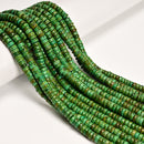 Dark Green Magnesite Turquoise Heishi Disc Beads 2x4mm 3x6mm 3x8mm 15.5" Strand